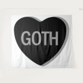 Candy Heart - Goth Wandteppich (Vorderseite (Horizontal))