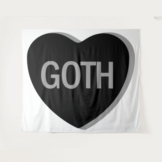 Candy Heart - Goth Wandteppich (Vorderseite (Horizontal))