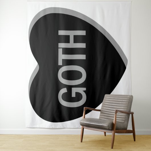 Candy Heart - Goth Wandteppich (Beispiel)