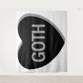 Candy Heart - Goth Wandteppich (Vorderseite)