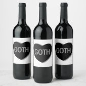 Candy Heart - Goth Weinetikett (Flaschen)