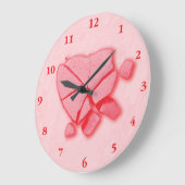 Candy Heart Große Wanduhr (Winkel)