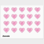 Candy Heart Herz-Aufkleber (Blatt)