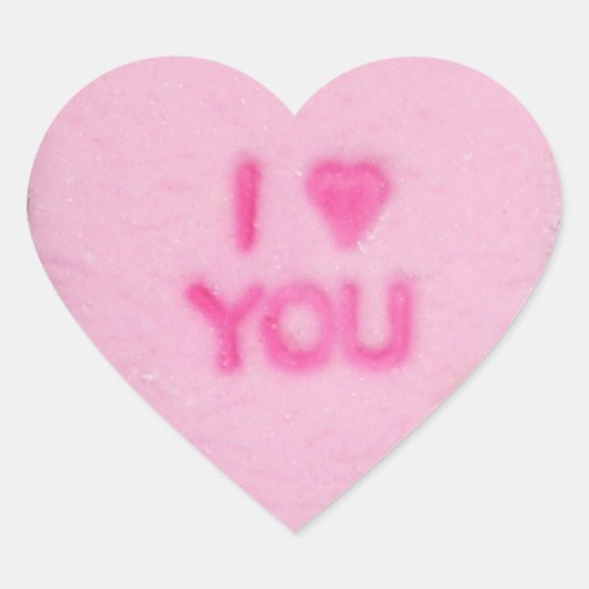 Candy Heart Herz-Aufkleber (Vorderseite)