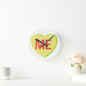 Candy Heart - ICH Runde Wanduhr (Zuhause)