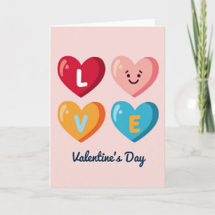 Candy Heart Love-Gitterkarte Karte