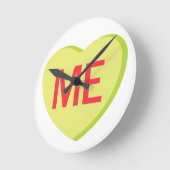 Candy Heart - ME Runde Wanduhr (Winkel)