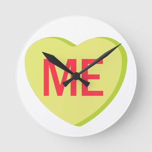 Candy Heart - ME Runde Wanduhr (Vorderseite)
