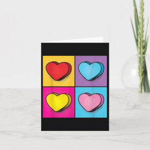 Candy Heart Pop Art Valentinstag Grafik Karte