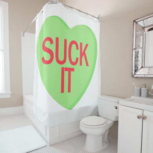 Candy Heart - SIND ZUM KOTZEN IT Duschvorhang (Beispiel)