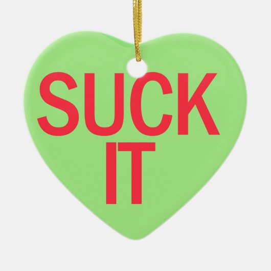 Candy Heart - SIND ZUM KOTZEN IT Keramik Ornament (Vorne)