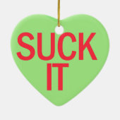 Candy Heart - SIND ZUM KOTZEN IT Keramik Ornament (Hinten)