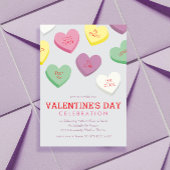 Candy Heart Valentine Day Party Einladung