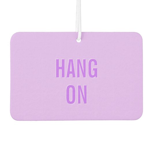 CANDY HEART Valentine "Hang On" Lila Autolufterfrischer (Vorderseite)