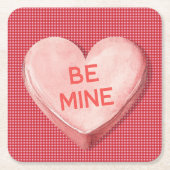 Candy Heart Valentine Paper Untersetzer (Vorderseite)