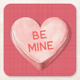Candy Heart Valentine Paper Untersetzer