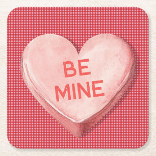 Candy Heart Valentine Paper Untersetzer