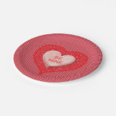 Candy Heart Valentine Paper Untersetzer Pappteller (Schrägansicht)