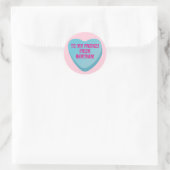 Candy Heart Valentine's Day Exchange Sticker Blue (Tasche)