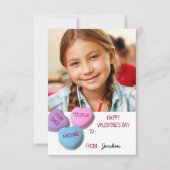 Candy Heart Valentine's Day Foto Einladung (Vorderseite)