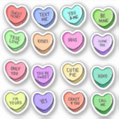 Candy Heart Vinyl Stickers Aufkleber (Vorderseite)