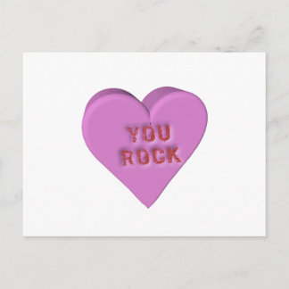 Candy Heart "YOU ROCK" Postkarte