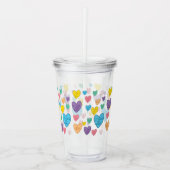 Candy Hearts Acryltrinkbecher (Vorderseite)