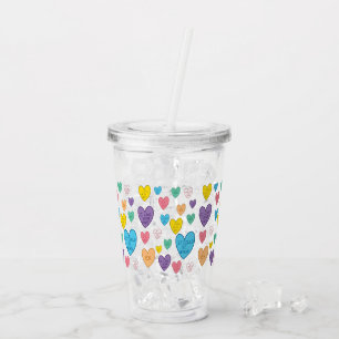 Candy Hearts Acryltrinkbecher