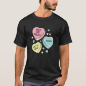 Candy-Hearts aktualisiert für das moderne Valentin T-Shirt (Vorderseite)