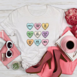 Candy Hearts Anti Valentine Single Life T-Shirt