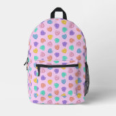 Candy Hearts Bedruckter Rucksack (Vorderseite)