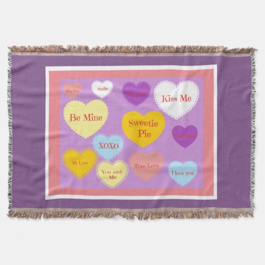 Candy Hearts Blanket Decke (Vorderseite)