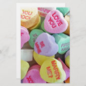 Candy Hearts Briefpapier (Vorne/Hinten)