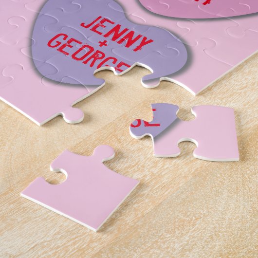 Candy Hearts Custom Messages Valentine Puzzle (Seite)