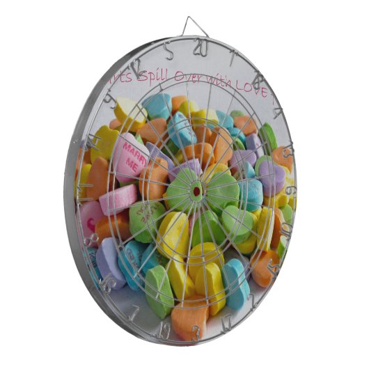 Candy Hearts Dartscheibe (Vorderseite Links)