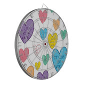 Candy Hearts Dartscheibe (Vorderseite Links)