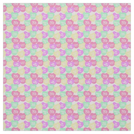Candy Hearts Fabric Stoff (Muster)