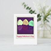 Candy Hearts Feiertagspostkarte (Stehend Vorderseite)