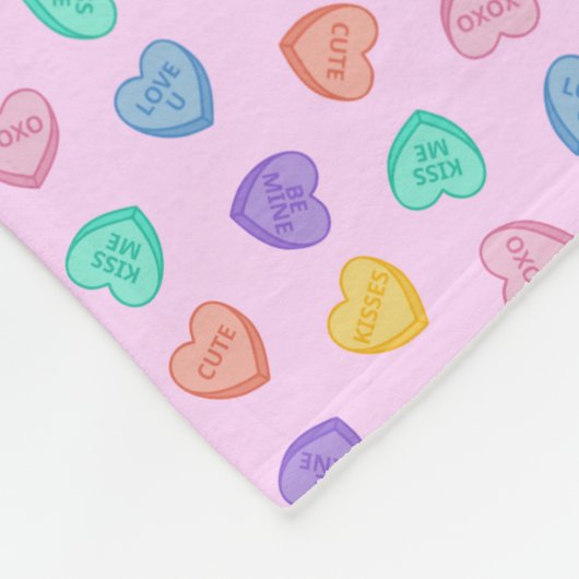 Candy Hearts Fleecedecke (Ecke)