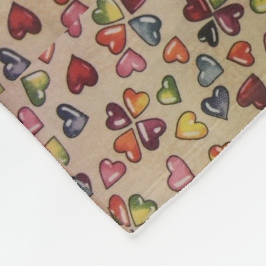 Candy Hearts Fleecedecke (Ecke)