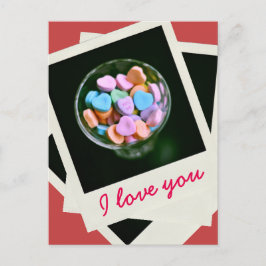 Candy Hearts, Foto, Valentine, Liebe Postkarte