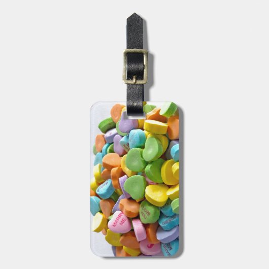 Candy Hearts Gepäckanhänger (Vorderseite vertikal)