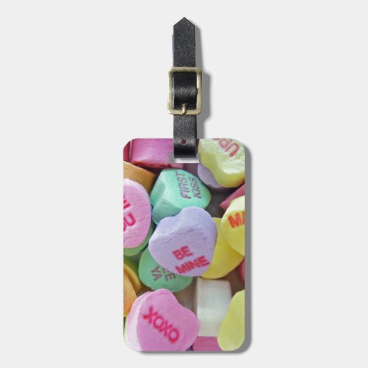 Candy Hearts Gepäckanhänger (Vorderseite vertikal)