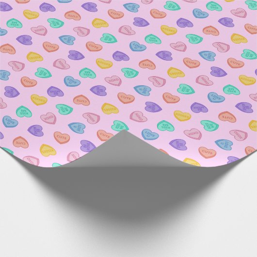 Candy Hearts Geschenkpapier (Ecke)
