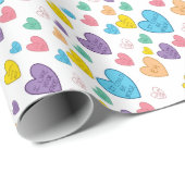 Candy Hearts Geschenkpapier (Rolleneckpunkt)