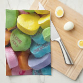 Candy Hearts Geschirrtuch (Viertel Falte)