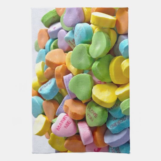 Candy Hearts Geschirrtuch (Vertikal)