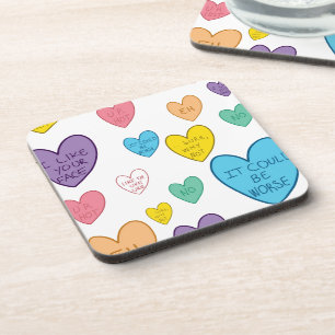 Candy Hearts Getränkeuntersetzer
