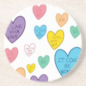 Candy Hearts Getränkeuntersetzer (Vorne)