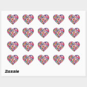 Candy Hearts Herz-Aufkleber (Blatt)